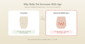 why do we gain belly fat as we age stem cells