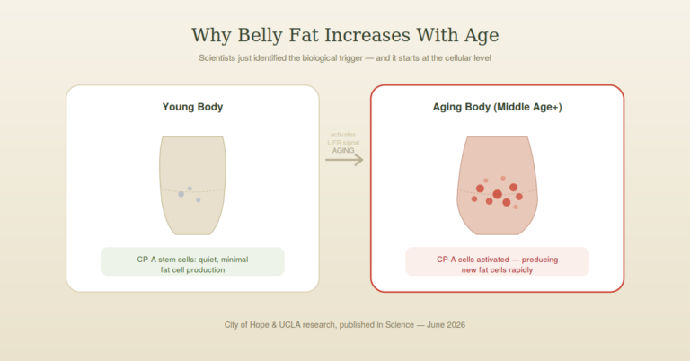 why do we gain belly fat as we age stem cells